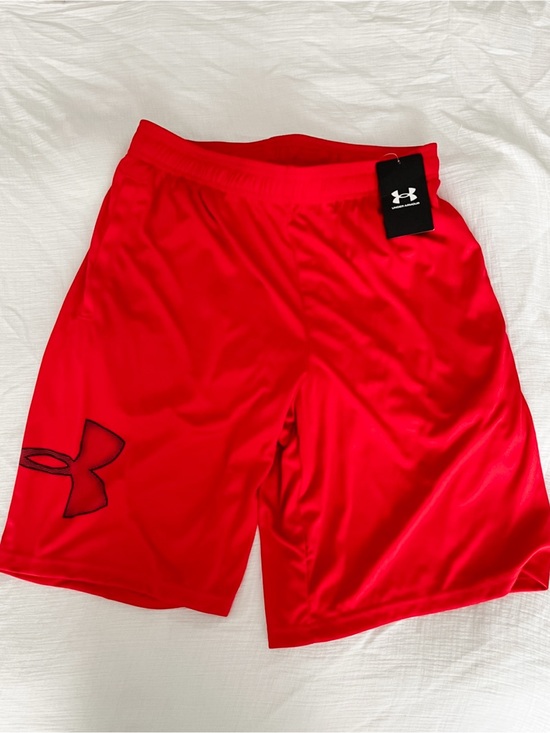 Under Armour Other - Men’s Red Athletic Training Shorts with Black Logo | Under Armour | Medium